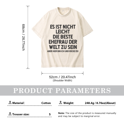 Personalisierte Partner-T-Shirts – Ehefrau- und Ehemann Designs in zwei Varianten