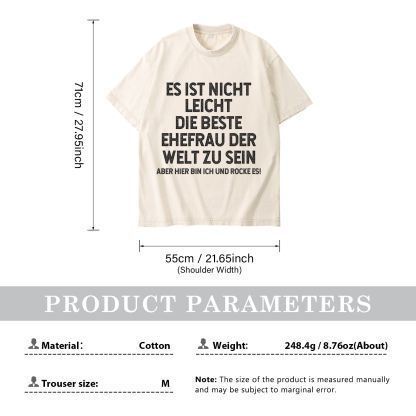 Personalisierte Partner-T-Shirts – Ehefrau- und Ehemann Designs in zwei Varianten