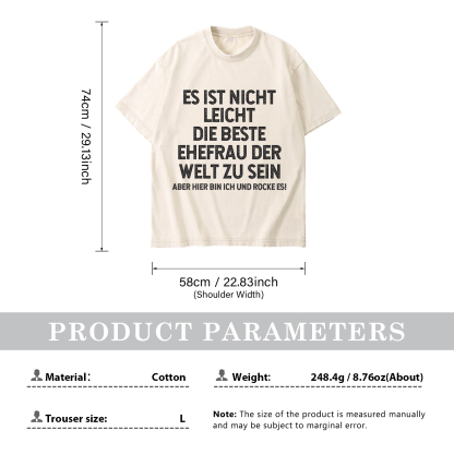 Personalisierte Partner-T-Shirts – Ehefrau- und Ehemann Designs in zwei Varianten