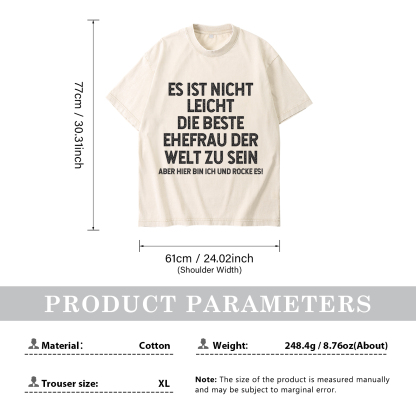 Personalisierte Partner-T-Shirts – Ehefrau- und Ehemann Designs in zwei Varianten