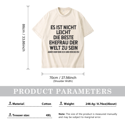 Personalisierte Partner-T-Shirts – Ehefrau- und Ehemann Designs in zwei Varianten
