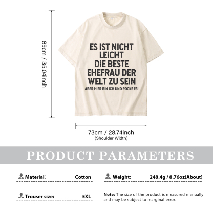 Personalisierte Partner-T-Shirts – Ehefrau- und Ehemann Designs in zwei Varianten