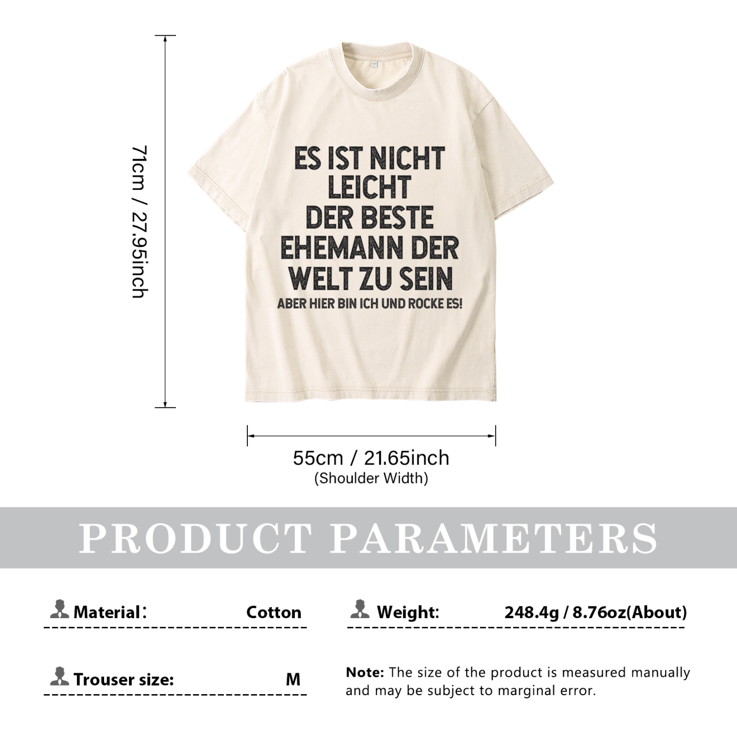 Personalisierte Partner-T-Shirts – Ehefrau- und Ehemann Designs in zwei Varianten
