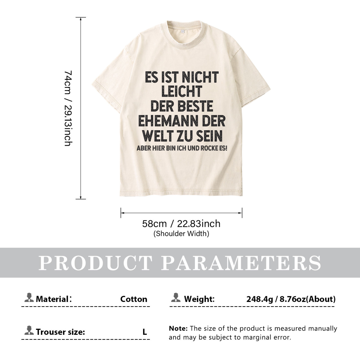 Personalisierte Partner-T-Shirts – Ehefrau- und Ehemann Designs in zwei Varianten