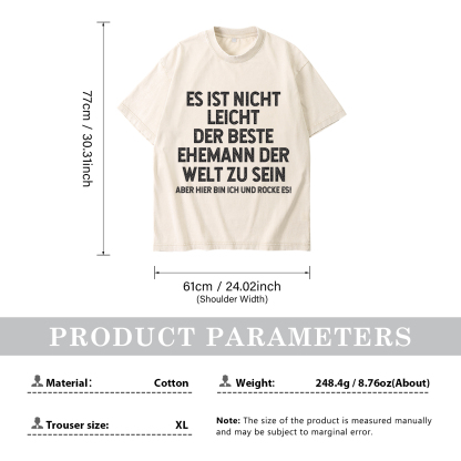 Personalisierte Partner-T-Shirts – Ehefrau- und Ehemann Designs in zwei Varianten