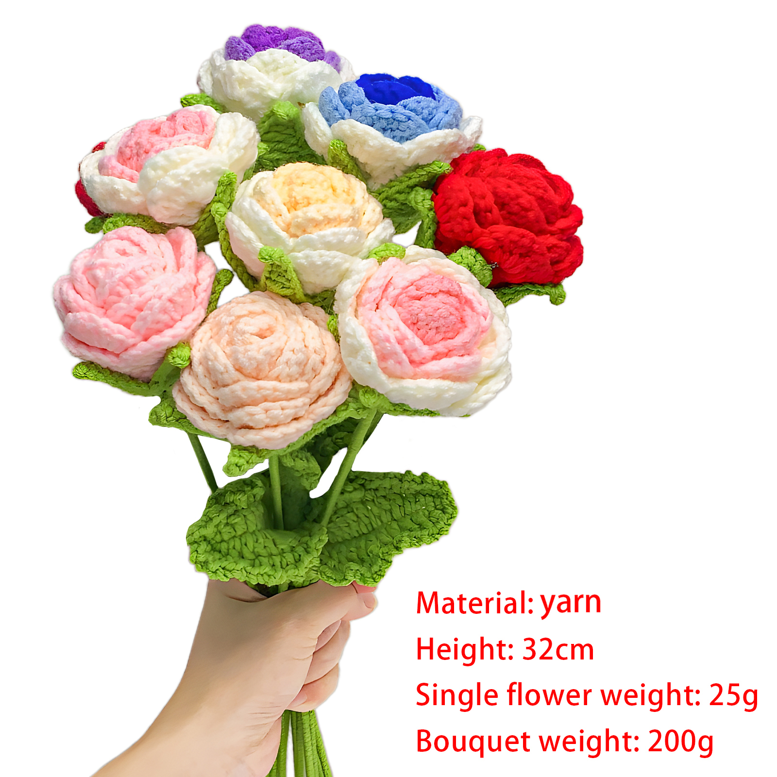 Künstliche Handgestrickter Blumenstrauß 