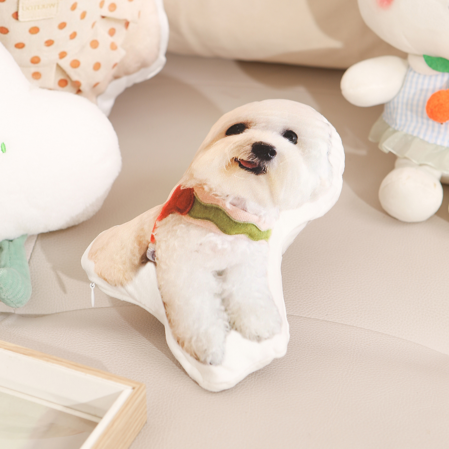Personalisiertes Foto Haustier kurzem Plüsch Kuschelkissen – Flauschige Plüsch-Kissenhülle für Tierliebhaber