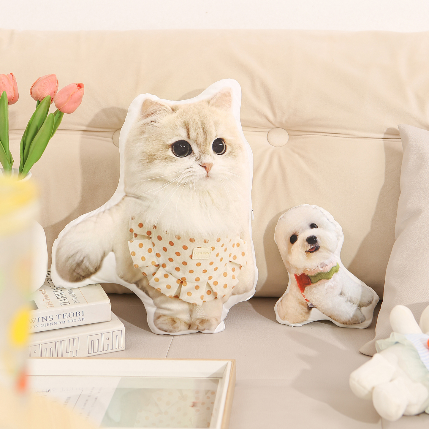 Personalisiertes Foto Haustier kurzem Plüsch Kuschelkissen – Flauschig