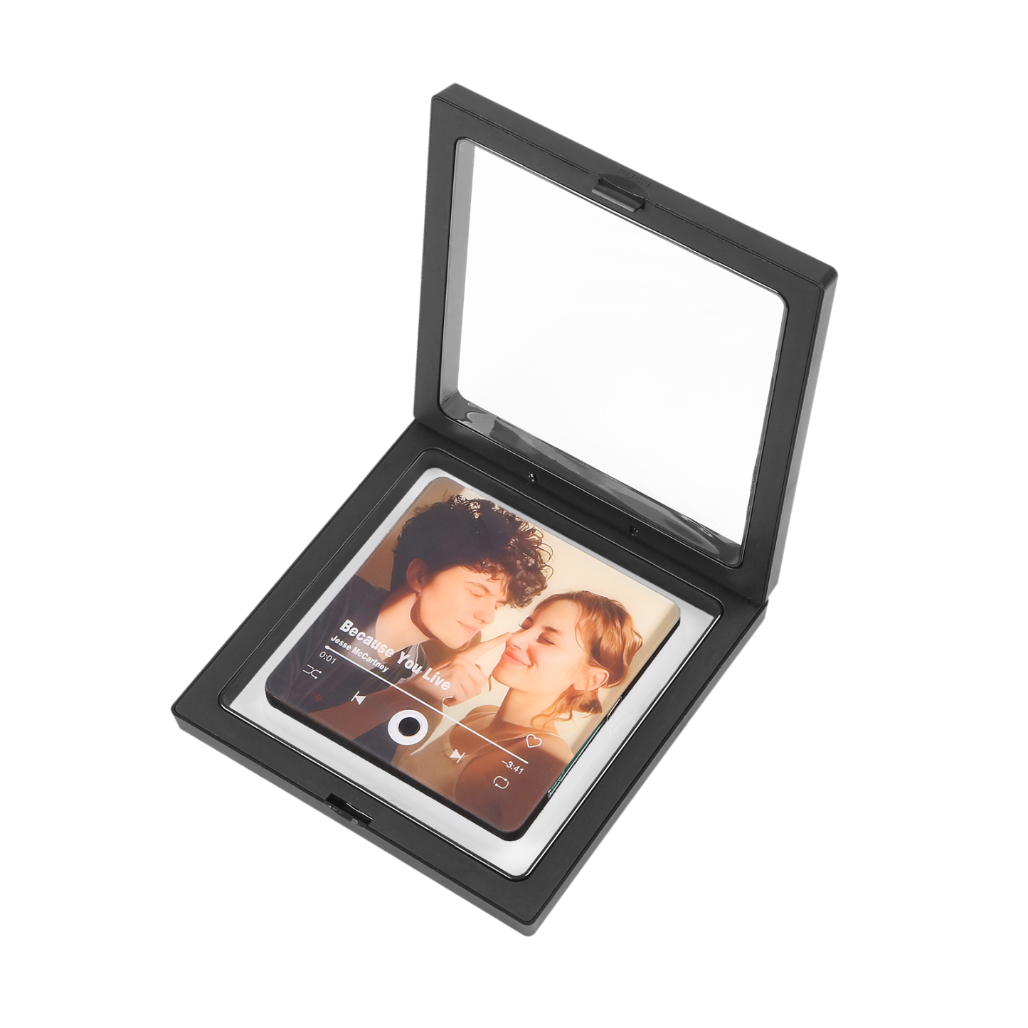 Personalisiertes 1 Foto & Lied Acryl Musik-Kühlschrankmagnet – Individuelles Geschenk für Paar