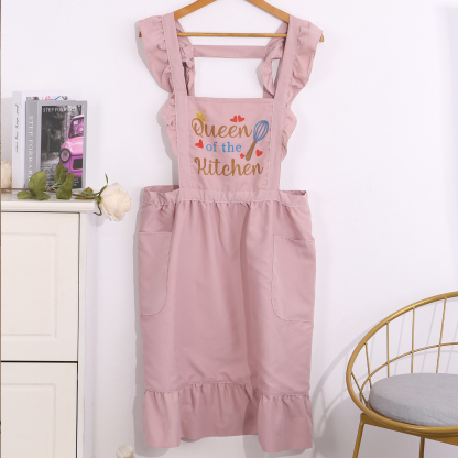 Personalisierter 1 Name Polyester-Schulterock in Rosa für die Küche