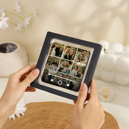 Personalisierte 9 Fotos & Lied Acryl-Musik-Kühlschrankmagnet – Geschenk für Paar