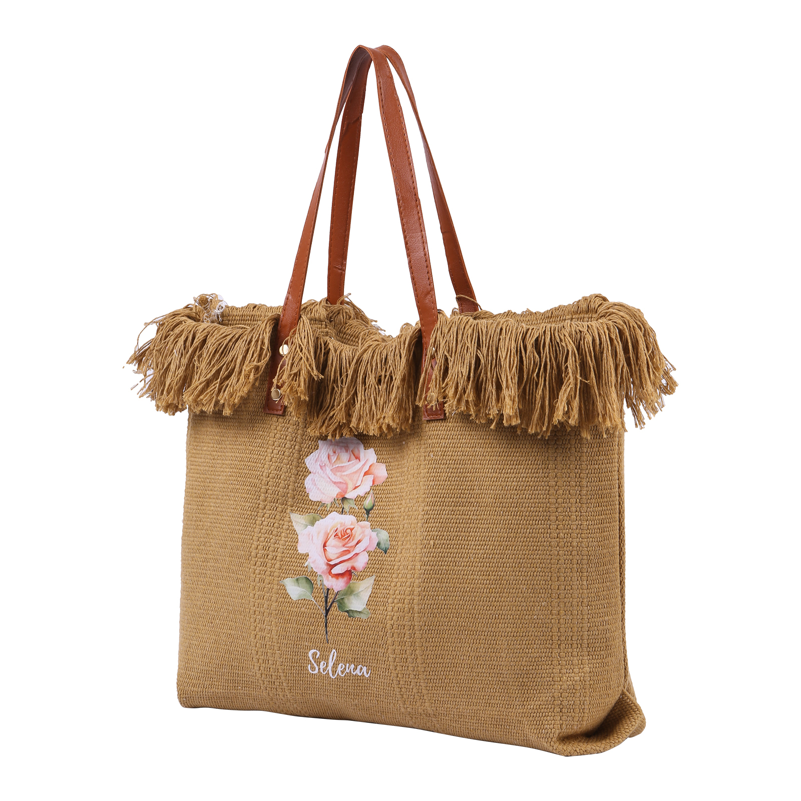 Personalisierbare mit 1 Geburtsblume & 1 Name Segeltuchtasche – Einzigartig für dich gestaltet