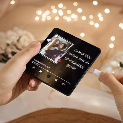 Personalisierte Musik-Kühlschrankmagnet mit Foto & Lied – Romantisches Geschenk für Paare
