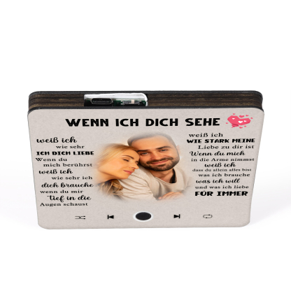 Personalisierte mit Lied & Foto Musik-Kühlschrankmagnet – Romantisches Geschenk für Paar