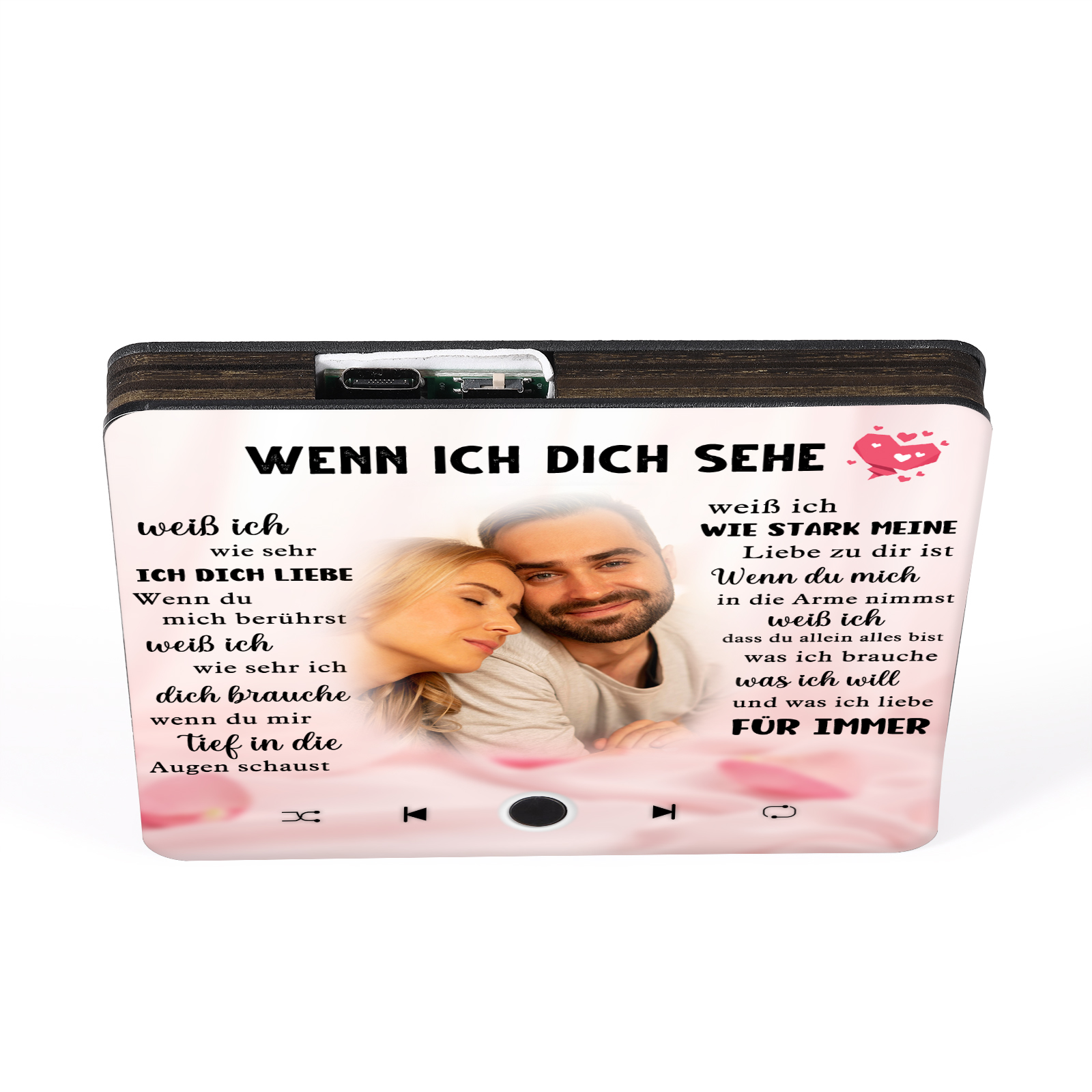 Personalisierte mit Lied & Foto Musik-Kühlschrankmagnet – Romantisches Geschenk für Paar