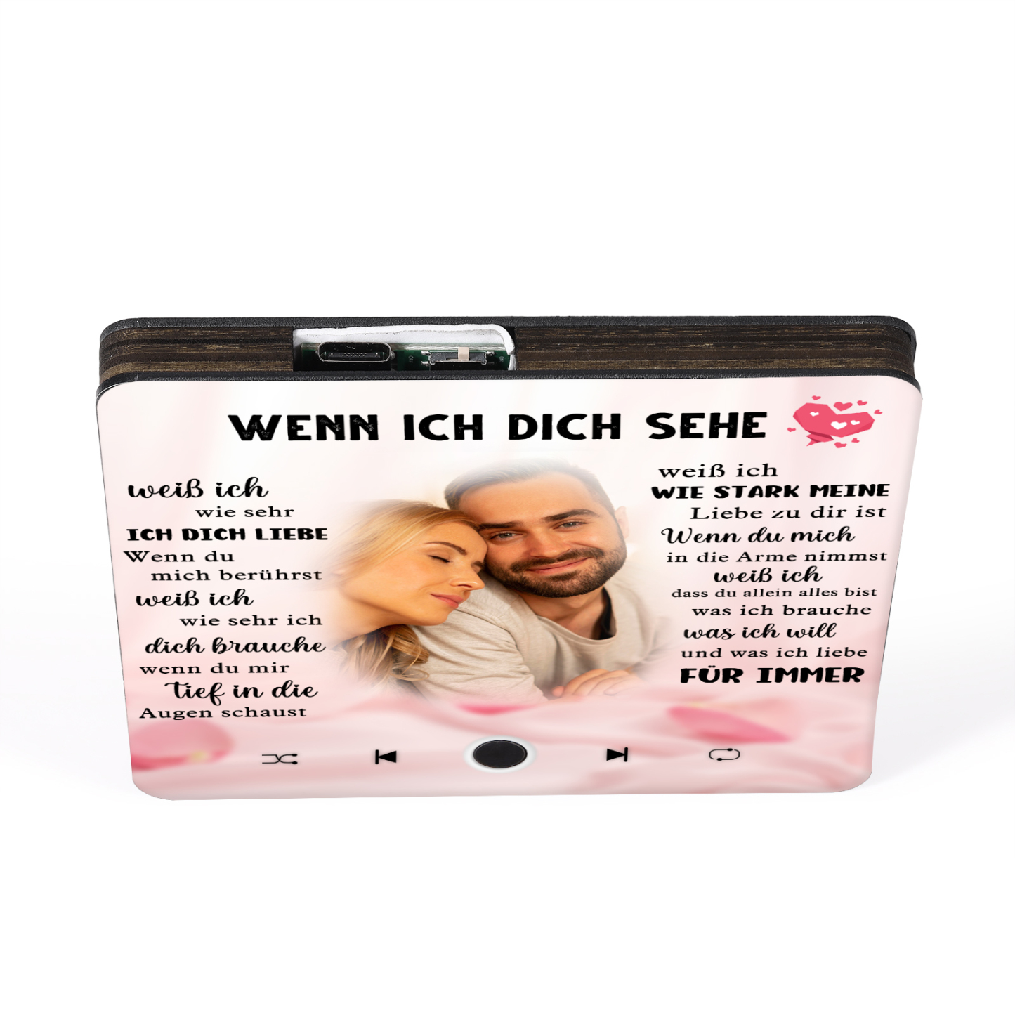 Personalisierte mit Lied & Foto Musik-Kühlschrankmagnet – Romantisches Geschenk für Paar