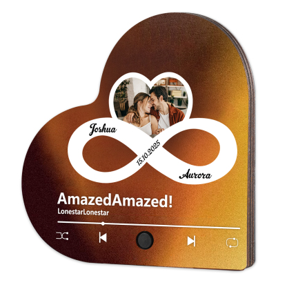 Personalisierte mit Foto & Lied & Datum & 2 Namen Musik-Kühlschrankmagnet – Romantisches Geschenk für Paar