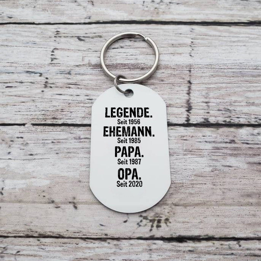 Personalisiertes mit Foto & 4 Jahren Schlüsselanhänger für Opa