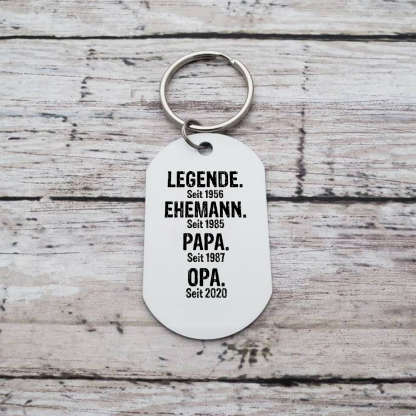 Personalisiertes mit Foto & 4 Jahren Schlüsselanhänger für Opa
