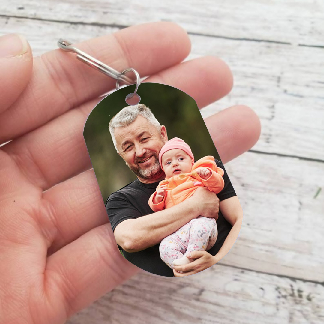 Personalisiertes mit Foto & 4 Jahren Schlüsselanhänger für Opa