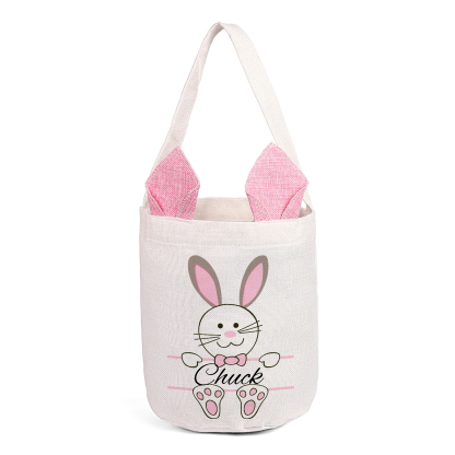 Personalisierbarer Name Ostern Baumwolle Hase Tasche