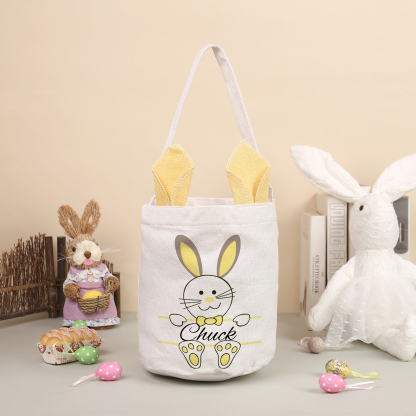 Personalisierbarer Name Ostern Baumwolle Hase Tasche