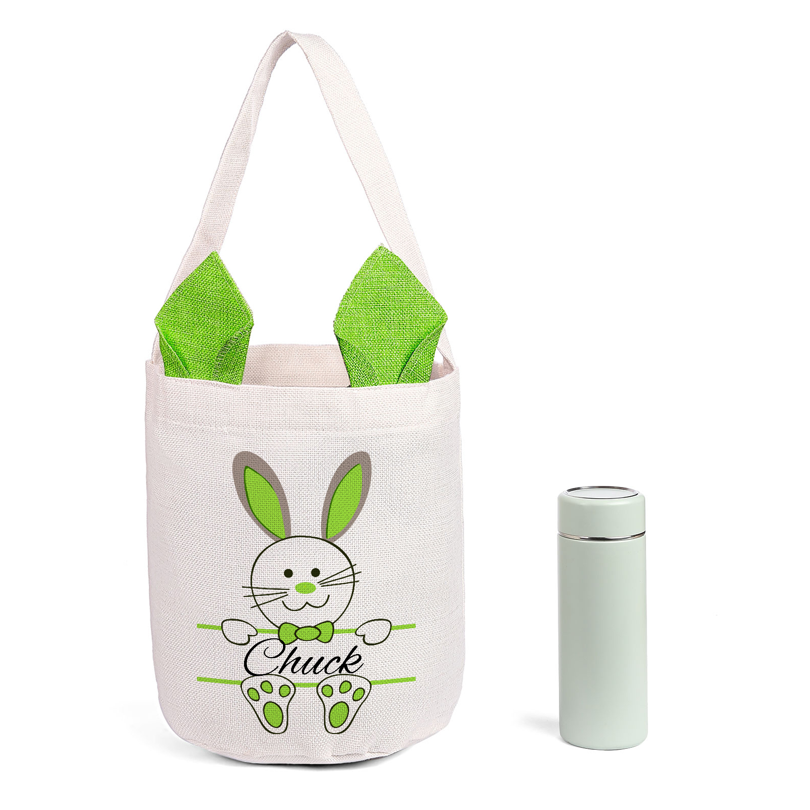 Personalisierbarer Name Ostern Baumwolle Hase Tasche
