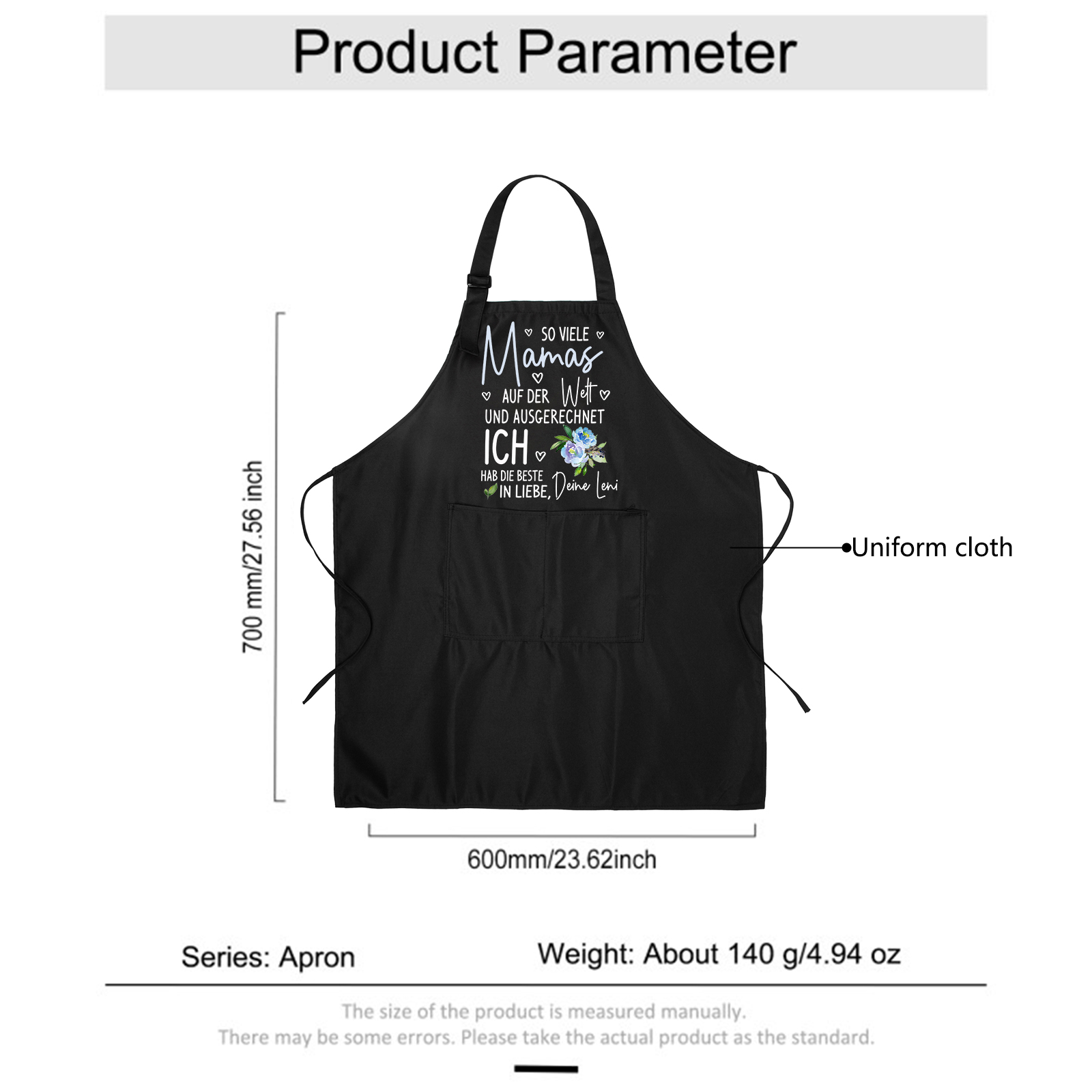 Personalisierte Text Kochschürze/Backschürze perfektes Geschenk für Mama zum Muttertag