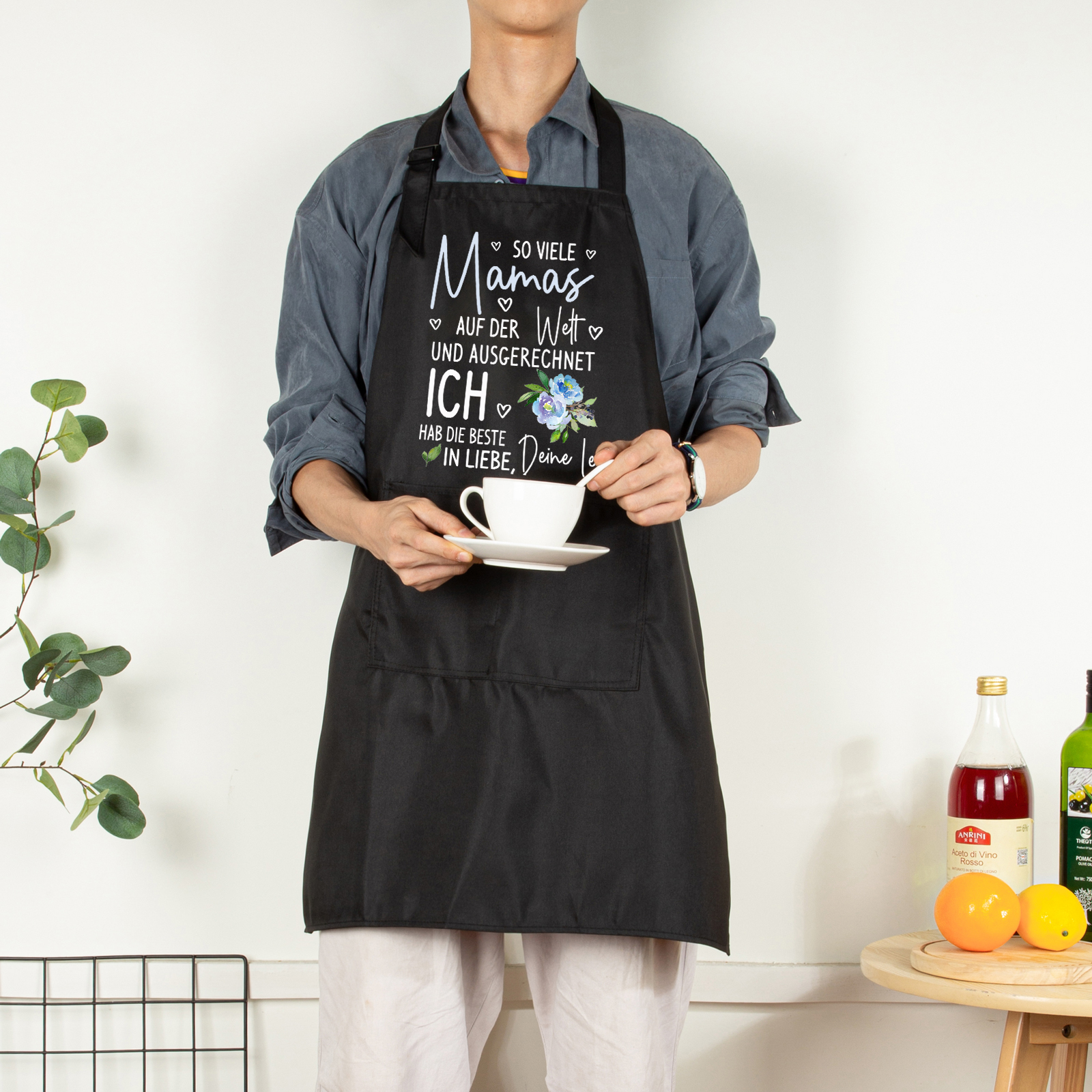 Personalisierte Text Kochschürze/Backschürze perfektes Geschenk für Mama zum Muttertag