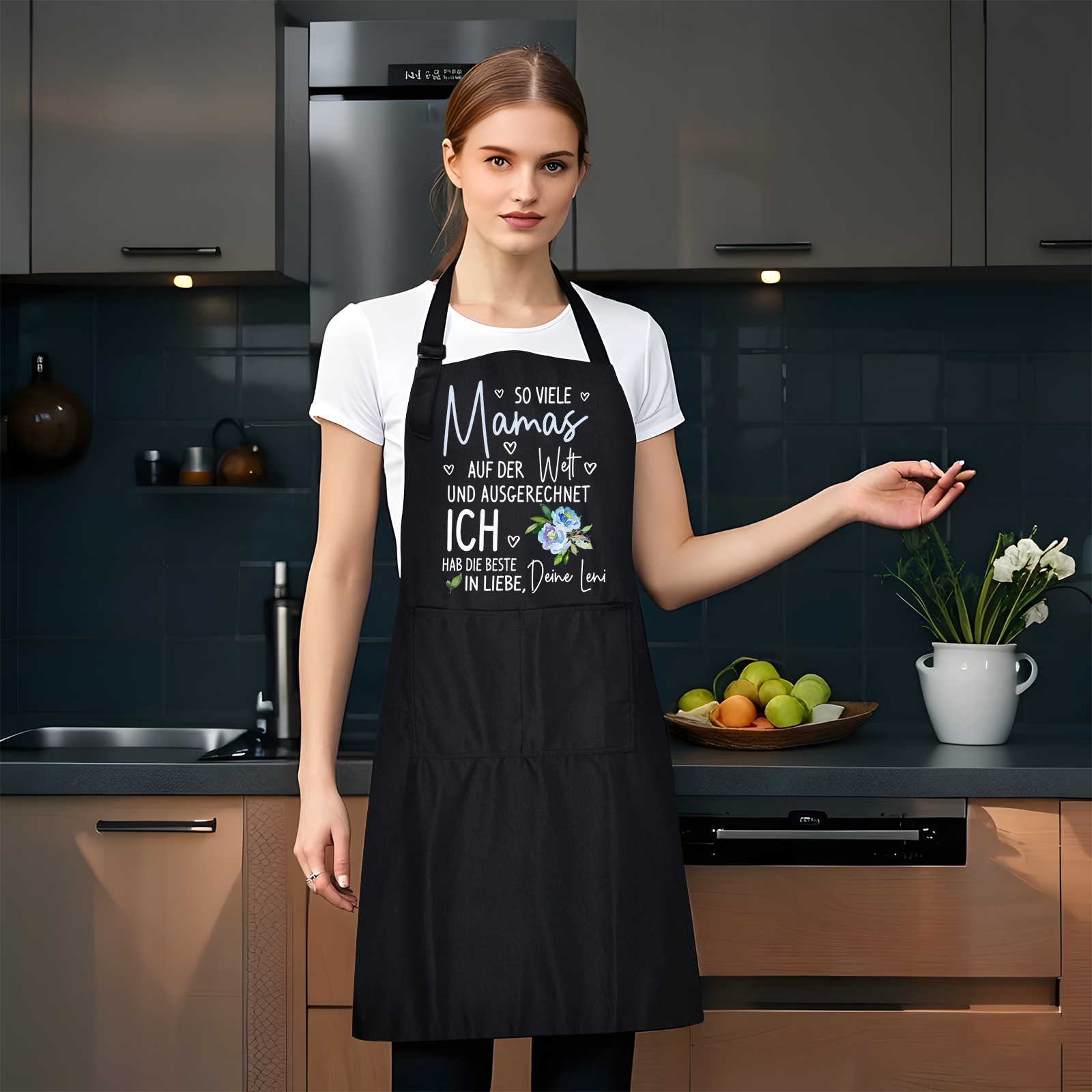 Personalisierte Text Kochschürze/Backschürze perfektes Geschenk für Mama zum Muttertag