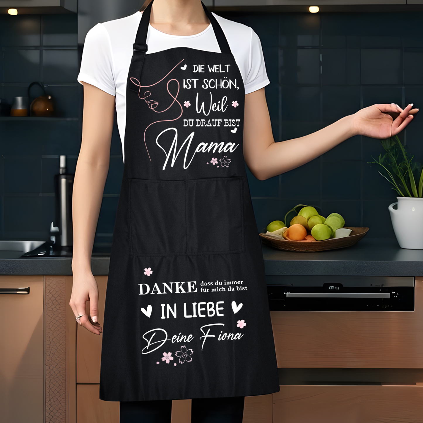 Personalisierte Text Kochschürze/Backschürze perfektes Geschenk für Mama zum Muttertag