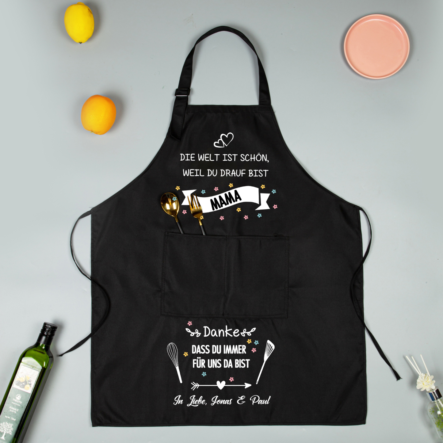 Personalisierte Text Kochschürze/Backschürze perfektes Geschenk für Mama zum Muttertag