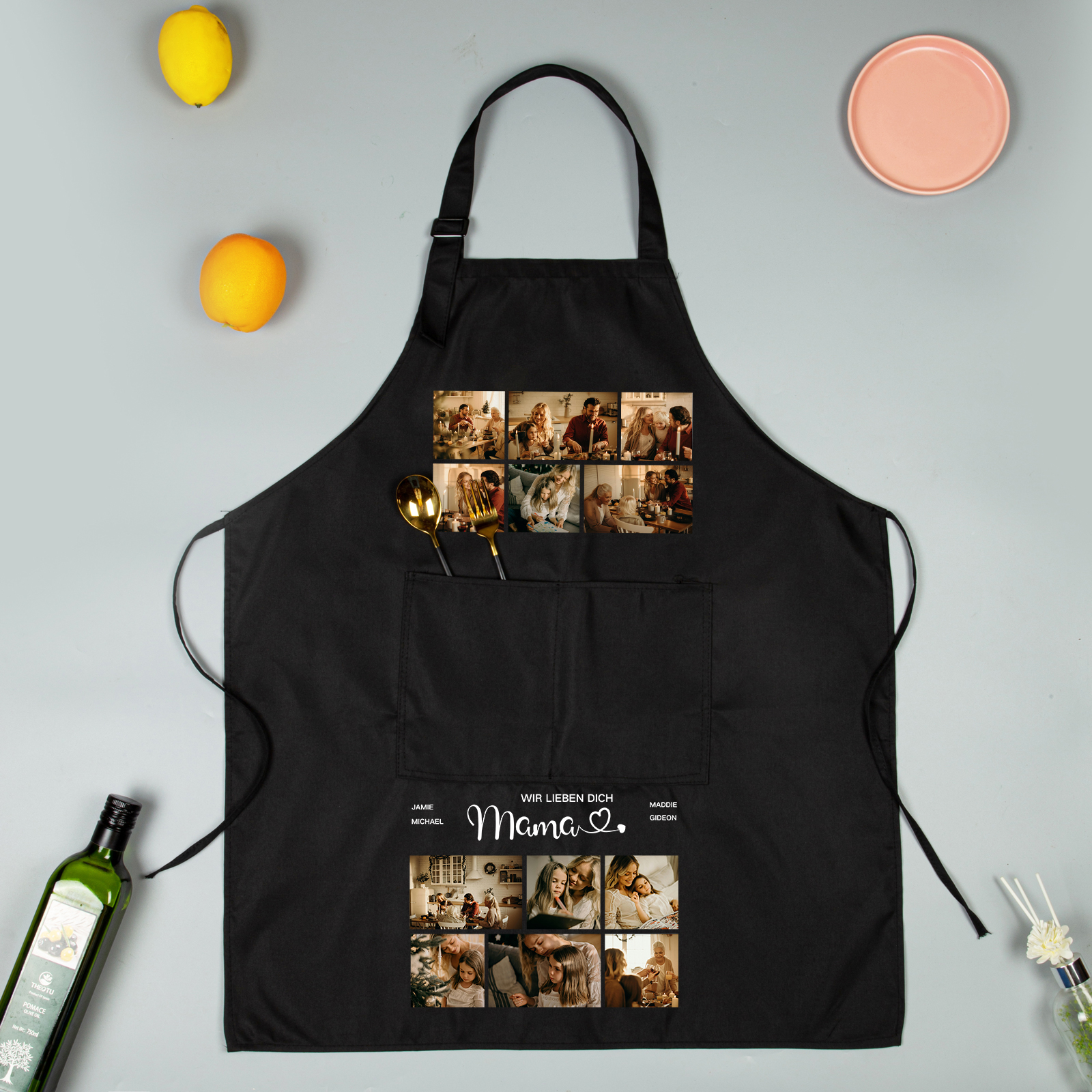 Personalisierte 12 Fotos Kochschürze/Backschürze perfektes Geschenk für Mama zum Muttertag