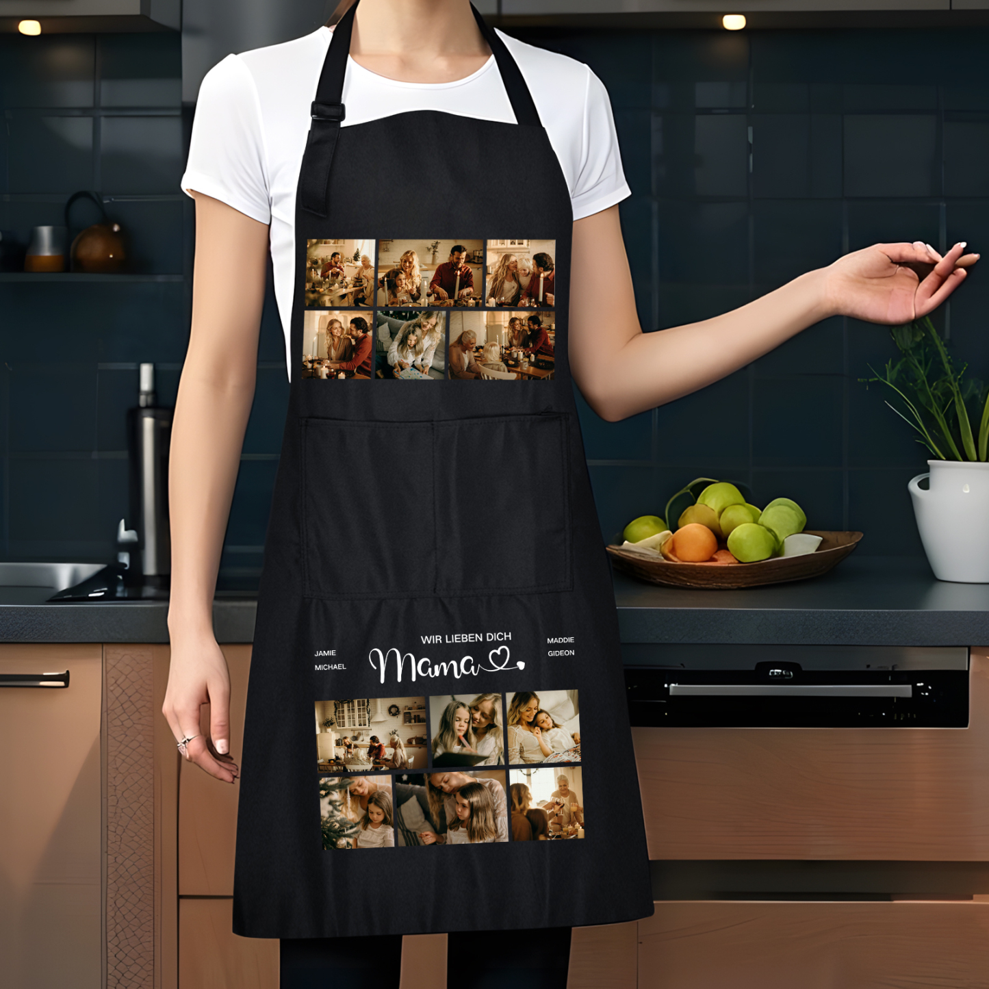 Personalisierte 12 Fotos Kochschürze/Backschürze perfektes Geschenk für Mama zum Muttertag
