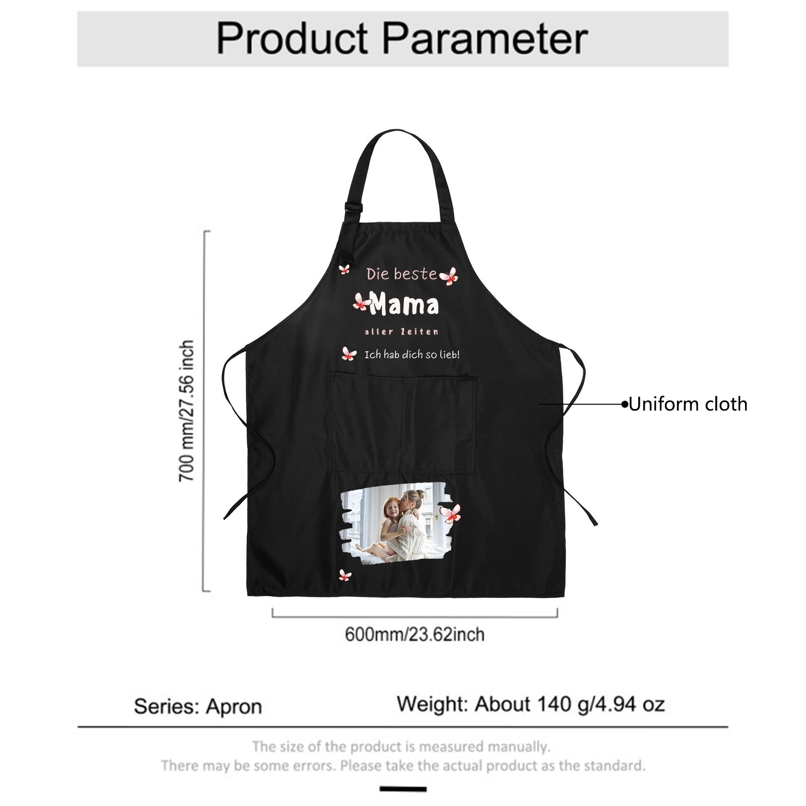 Personalisierte Text & Foto Kochschürze/Backschürze perfektes Geschenk für Mama zum Muttertag