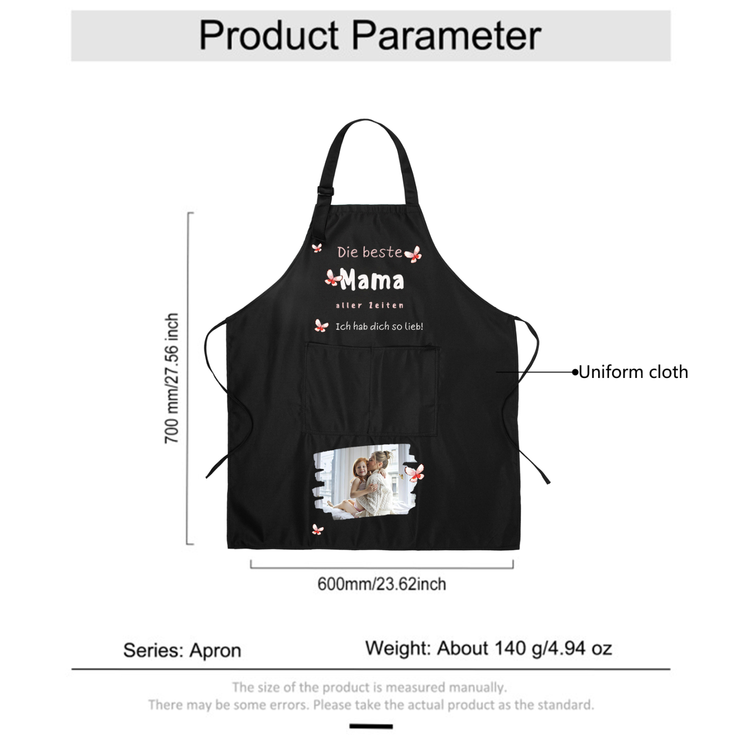 Personalisierte Text & Foto Kochschürze/Backschürze perfektes Geschenk für Mama zum Muttertag