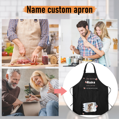 Personalisierte Text & Foto Kochschürze/Backschürze perfektes Geschenk für Mama zum Muttertag