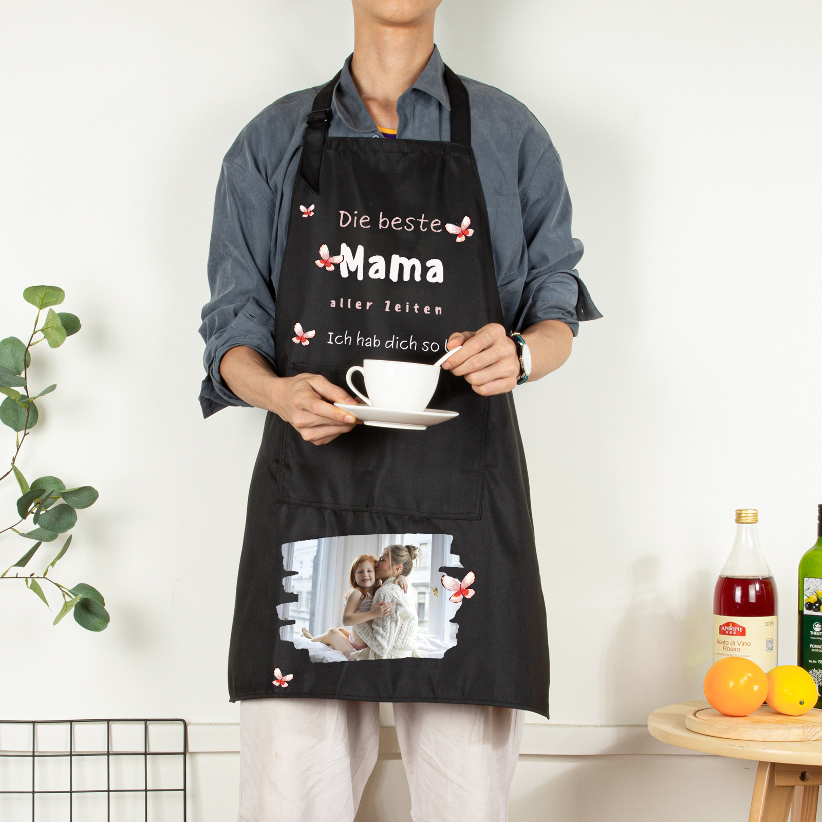 Personalisierte Text & Foto Kochschürze/Backschürze perfektes Geschenk für Mama zum Muttertag