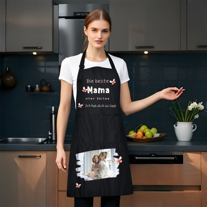 Personalisierte Text & Foto Kochschürze/Backschürze perfektes Geschenk für Mama zum Muttertag