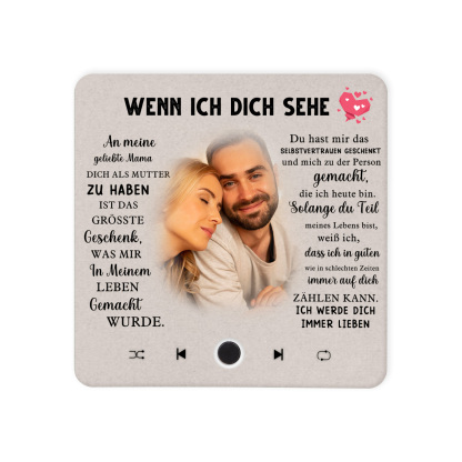 Personalisiertes Foto & Lied farbige Acryl-Holz Kühlschrankmagnet mit Musikfunktion