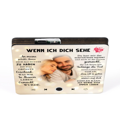 Personalisiertes Foto & Lied farbige Acryl-Holz Kühlschrankmagnet mit Musikfunktion