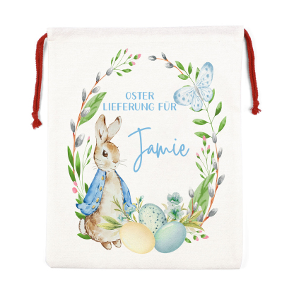 Personalisierbarer Name Ostern Leinen Hase Tasche-OSTERLIEFERUNG FÜR SIE