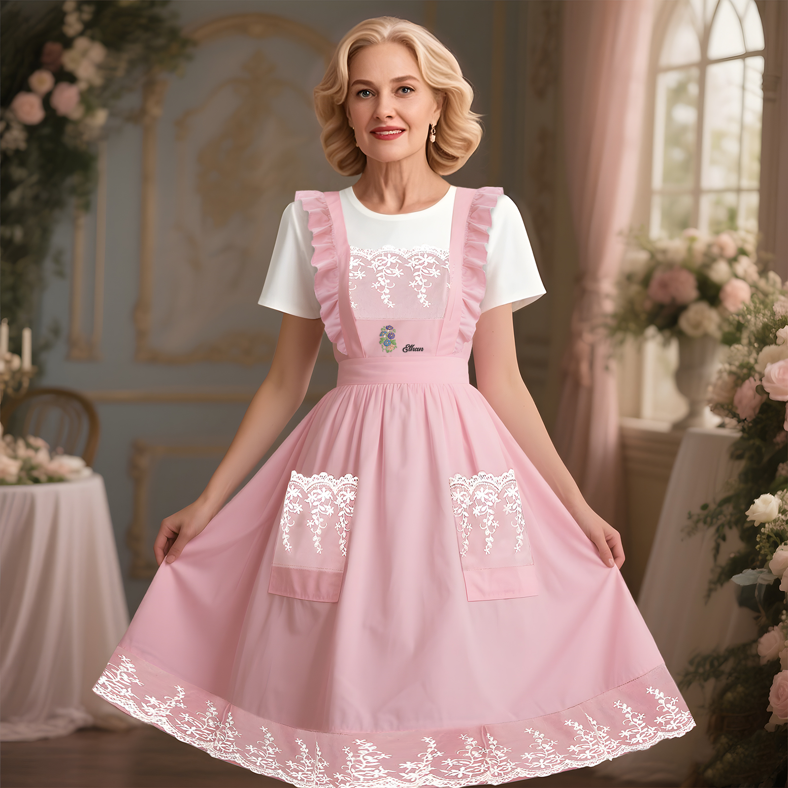 Personalisierte Name & Geburtsblume Kochschürze/Backschürze perfektes Geschenk für Mama zum Muttertag