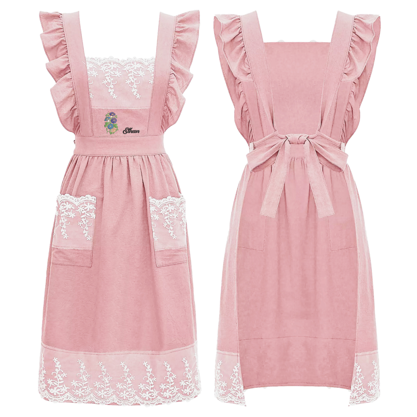 Personalisierte Name & Geburtsblume Kochschürze/Backschürze perfektes Geschenk für Mama zum Muttertag