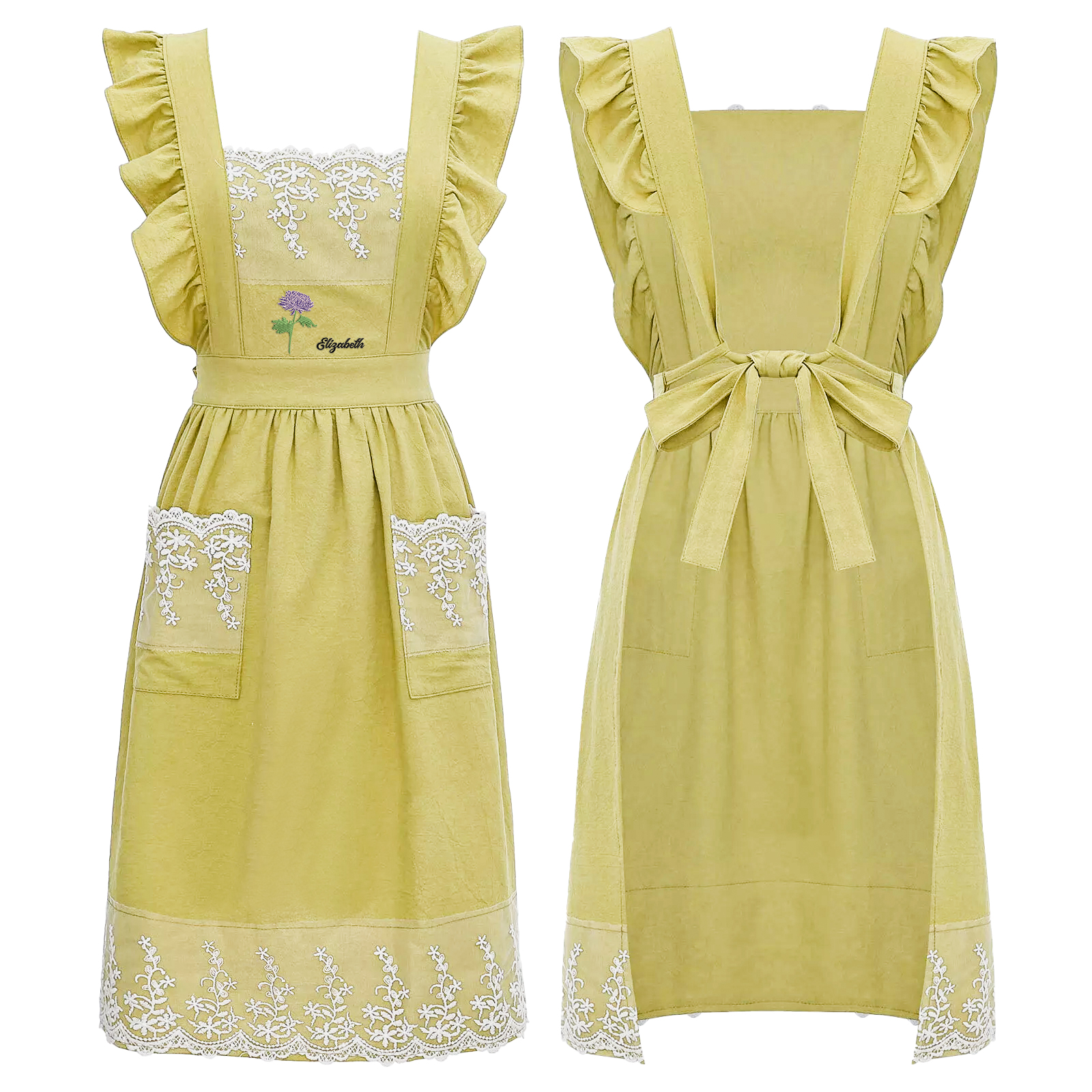 Personalisierte Name & Geburtsblume Kochschürze/Backschürze perfektes Geschenk für Mama zum Muttertag