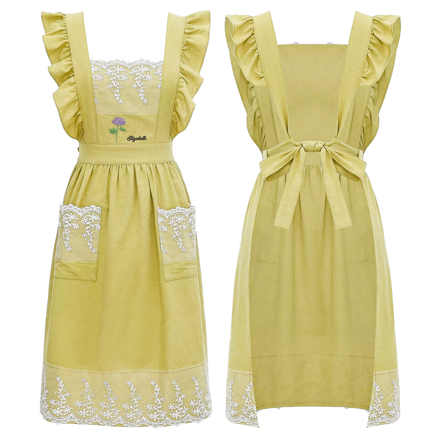 Personalisierte Name & Geburtsblume Kochschürze/Backschürze perfektes Geschenk für Mama zum Muttertag