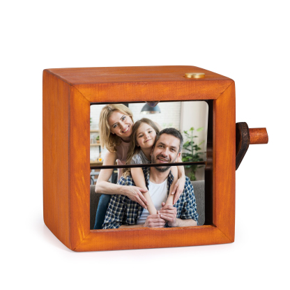 Kettenmachen Personalisiertes Foto Holzfarbe Rahmen mit Led Licht für Familien 21.99