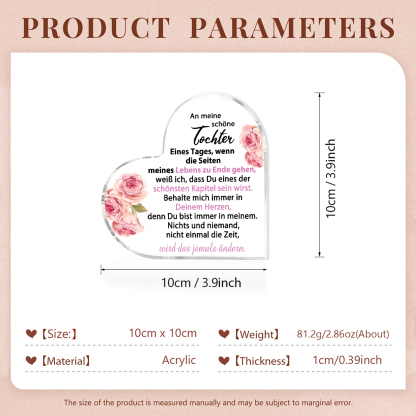 Personalisierter Name & Geburtsblume PU Leder Geldbörse & Acryl-Deko Geschenkbox Set – Weihnachtsgeschenk für Tochter