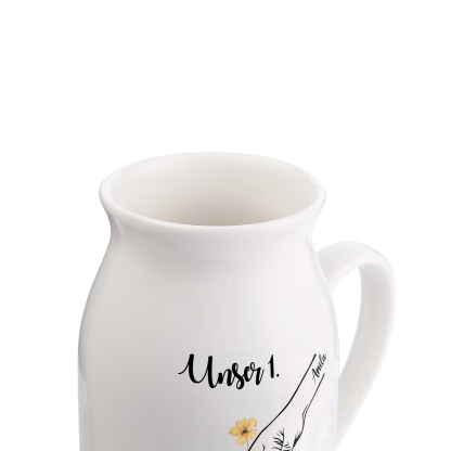 Personalisierte 2 Namen Hand in Hand Blumenvase -Unser 1. Weihnachten- Perfektes Weihnachtsgeschenk