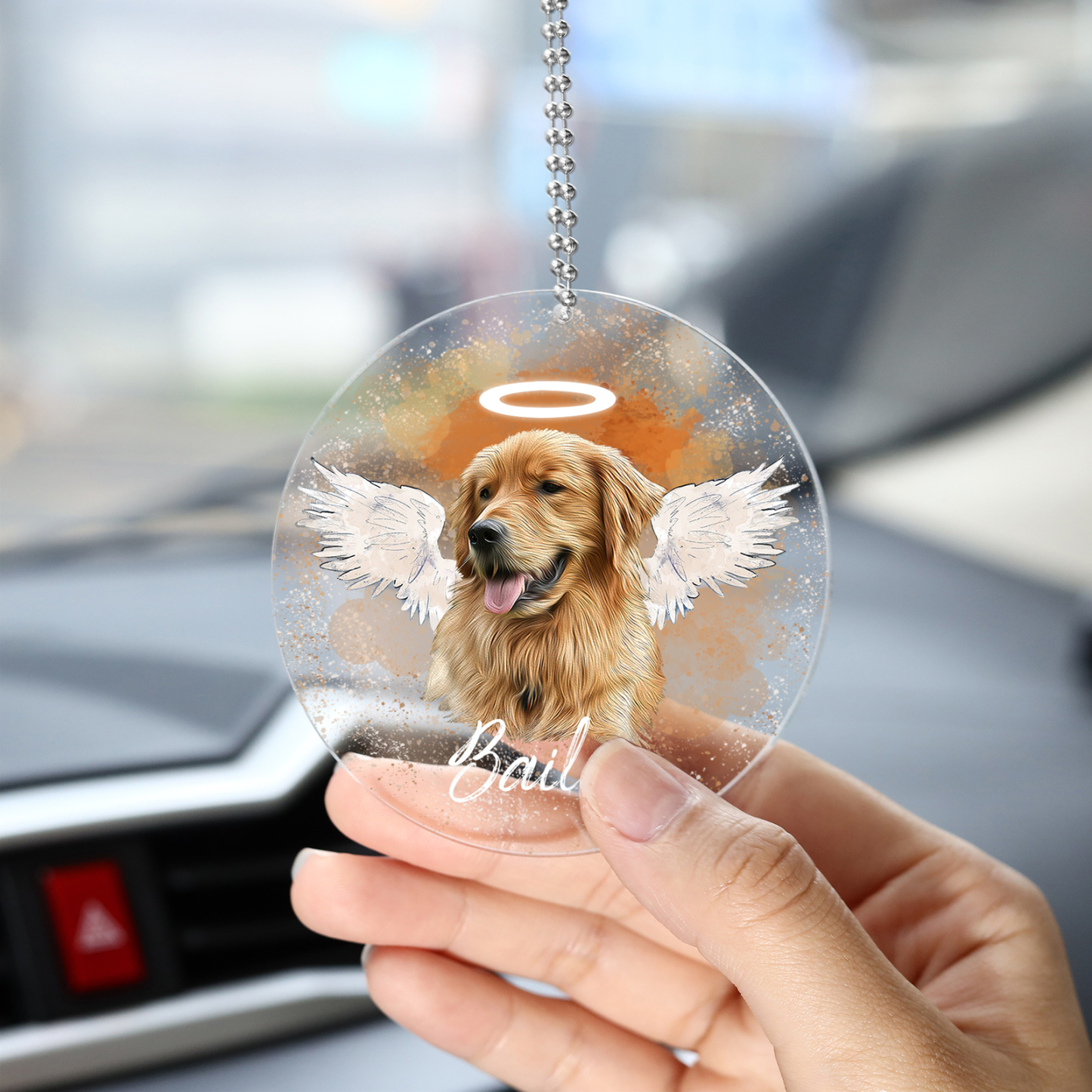 Acryl Weihnachtsornament-Personalisierter 1 Name & Foto Haustier Weihnachtsanhänger – Ein besonderes Andenken